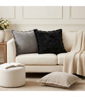 vidaXL Cushion Cover 2 pcs HOUTEN Light Grey 50 x 50 cm