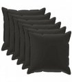 vidaXL Cushion Cover 6 pcs HOUTEN Black 45 x 45 cm Polyester