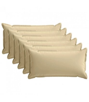vidaXL Cushion Cover 6 pcs HOUTEN Beige 40 x 80 cm Polyester