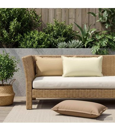 vidaXL Cushion Cover 6 pcs HOUTEN Beige 40 x 80 cm Polyester