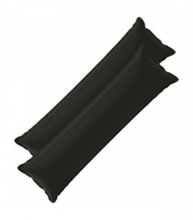 vidaXL Cushion Cover 2 pcs HOUTEN Black 40 x 145 cm Polyester