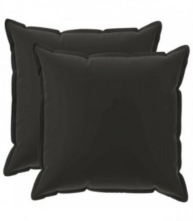 vidaXL Cushion Cover 2 pcs HOUTEN Black 70 x 70 cm Polyester