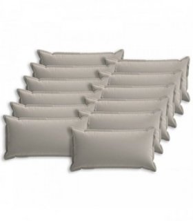 vidaXL Cushion Cover 12 pcs HOUTEN Grey 40 x 80 cm Polyester