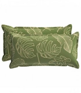 vidaXL Cushion Cover 2 pcs HOUTEN Leaf Design 40 x 80 cm Polyester