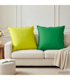 vidaXL Cushion Cover 2 pcs HOUTEN Bright Green 80 x 80 cm Polyester