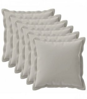 vidaXL Cushion Cover 6 pcs HOUTEN Grey 60 x 60 cm Polyester