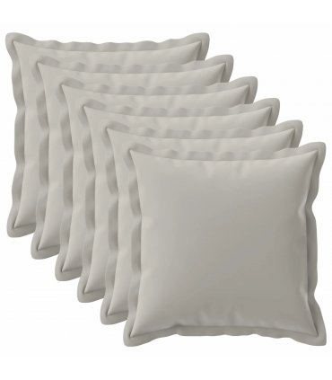 vidaXL Cushion Cover 6 pcs HOUTEN Grey 60 x 60 cm Polyester