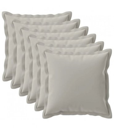 vidaXL Cushion Cover 6 pcs HOUTEN Grey 60 x 60 cm Polyester