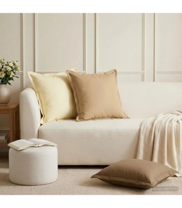 vidaXL Cushion Cover 2 pcs HOUTEN Beige 50 x 50 cm Polyester
