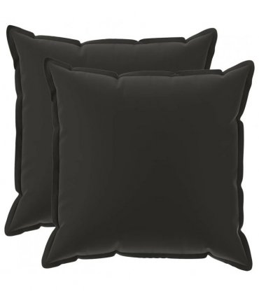 vidaXL Cushion Cover 2 pcs HOUTEN Black 55 x 55 cm Polyester