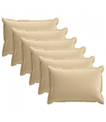 vidaXL Cushion Cover 6 pcs HOUTEN Beige 30 x 50 cm Polyester