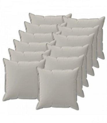 vidaXL Cushion Cover 12 pcs HOUTEN Grey 40 x 40 cm Polyester