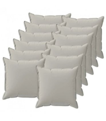 vidaXL Cushion Cover 12 pcs HOUTEN Grey 40 x 40 cm Polyester