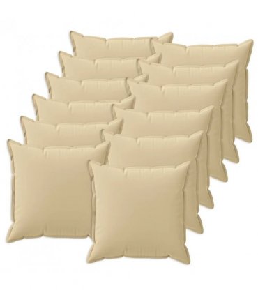 vidaXL Cushion Cover 12 pcs HOUTEN Beige 40 x 40 cm Polyester