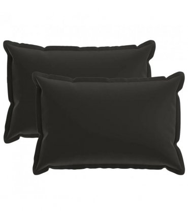 vidaXL Cushion Cover 2 pcs HOUTEN Black 50 x 75 cm Polyester