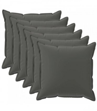 vidaXL Cushion Cover 6 pcs HOUTEN Anthracite 40 x 40 cm Polyester