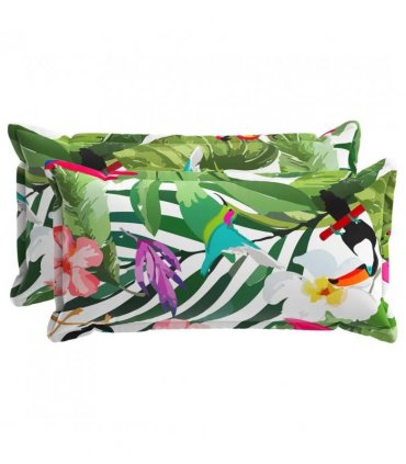 vidaXL Cushion Cover 2 pcs HOUTEN Multicolour 40 x 80 cm Polyester