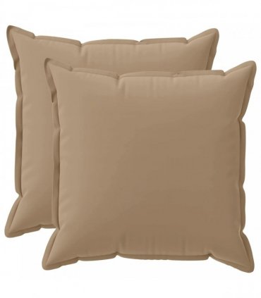 vidaXL Cushion Cover 2 pcs HOUTEN Taupe 80 x 80 cm Polyester