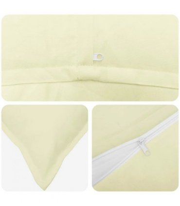 vidaXL Cushion Cover 6 pcs HOUTEN Cream 40 x 40 cm Polyester