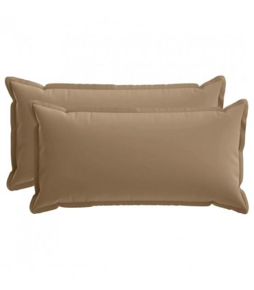 vidaXL Cushion Cover 2 pcs HOUTEN Taupe 40 x 80 cm Polyester