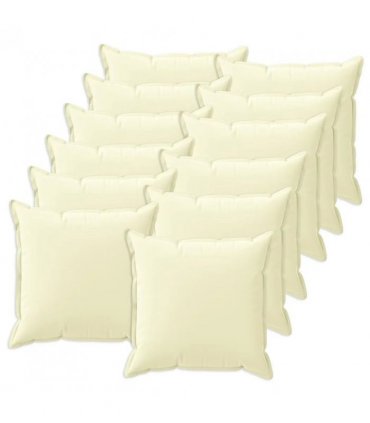 vidaXL Cushion Cover 12 pcs HOUTEN Cream 40 x 40 cm Polyester