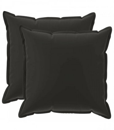 vidaXL Cushion Cover 2 pcs HOUTEN Black 60 x 60 cm Polyester