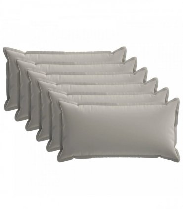 vidaXL Cushion Cover 6 pcs HOUTEN Grey 40 x 80 cm Polyester