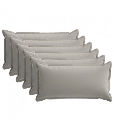 vidaXL Cushion Cover 6 pcs HOUTEN Grey 40 x 80 cm Polyester