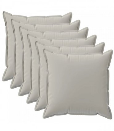 vidaXL Cushion Cover 6 pcs HOUTEN Grey 40 x 40 cm Polyester