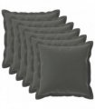 vidaXL Cushion Cover 6 pcs HOUTEN Anthracite 60 x 60 cm Polyester