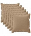 vidaXL Cushion Cover 6 pcs HOUTEN Taupe 80 x 80 cm Polyester