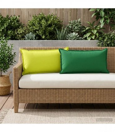vidaXL Cushion Cover 2 pcs HOUTEN Green 40 x 80 cm Polyester