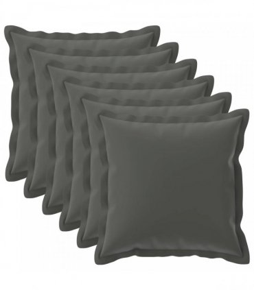 vidaXL Cushion Cover 6 pcs HOUTEN Anthracite 80 x 80 cm Polyester