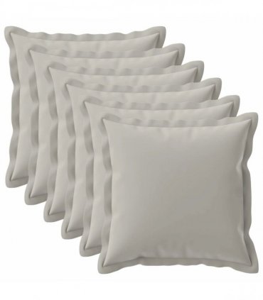 vidaXL Cushion Cover 6 pcs HOUTEN Grey 80 x 80 cm Polyester