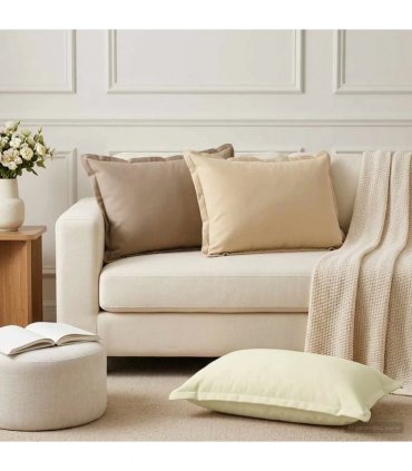 vidaXL Cushion Cover 2 pcs HOUTEN Cream 50 x 70 cm Polyester