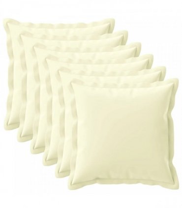 vidaXL Cushion Cover 6 pcs HOUTEN Cream 80 x 80 cm Polyester