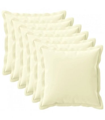 vidaXL Cushion Cover 6 pcs HOUTEN Cream 80 x 80 cm Polyester