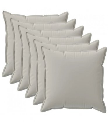 vidaXL Cushion Cover 6 pcs HOUTEN Grey 45 x 45 cm Polyester