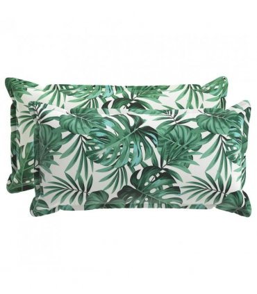 vidaXL Cushion Cover 2 pcs HOUTEN Leaf Pattern 40 x 80 cm Polyester