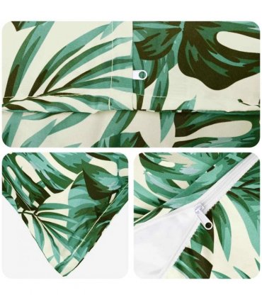 vidaXL Cushion Cover 2 pcs HOUTEN Leaf Pattern 40 x 80 cm Polyester