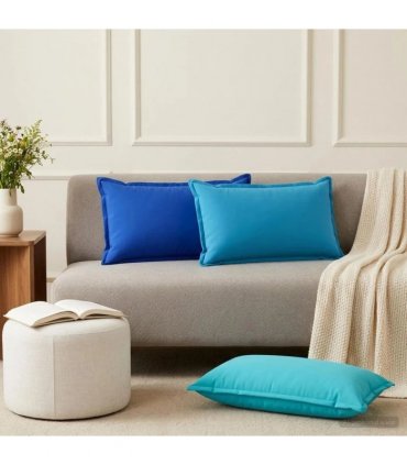 vidaXL Cushion Cover 2 pcs HOUTEN Light Blue 40 x 80 cm Polyester