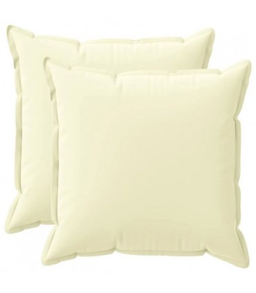 vidaXL Cushion Cover 2 pcs HOUTEN Cream 80 x 80 cm Polyester