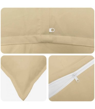 vidaXL Cushion Cover 2 pcs HOUTEN Beige 50 x 70 cm Polyester