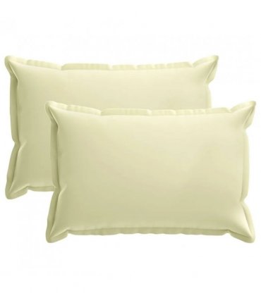 vidaXL Cushion Cover 2 pcs HOUTEN Cream 40 x 60 cm Polyester