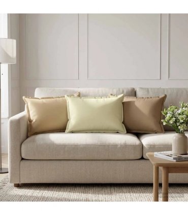 vidaXL Cushion Cover 6 pcs HOUTEN Cream 30 x 50 cm Polyester