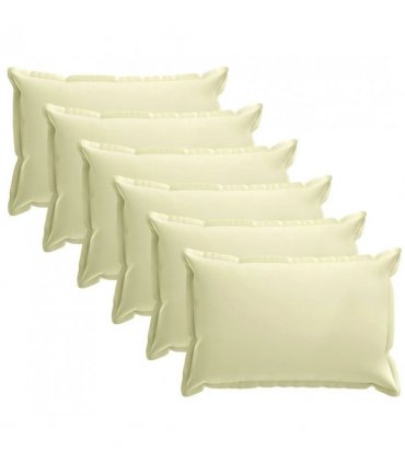 vidaXL Cushion Cover 6 pcs HOUTEN Cream 30 x 50 cm Polyester