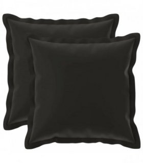 vidaXL Cushion Cover 2 pcs HOUTEN Black 50 x 50 cm Polyester