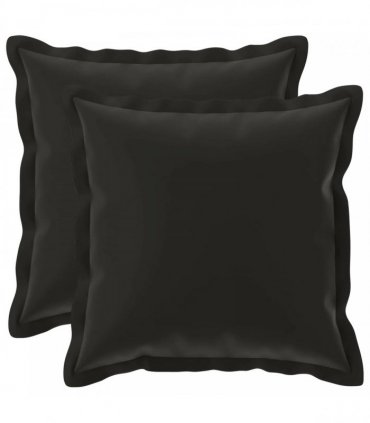 vidaXL Cushion Cover 2 pcs HOUTEN Black 50 x 50 cm Polyester