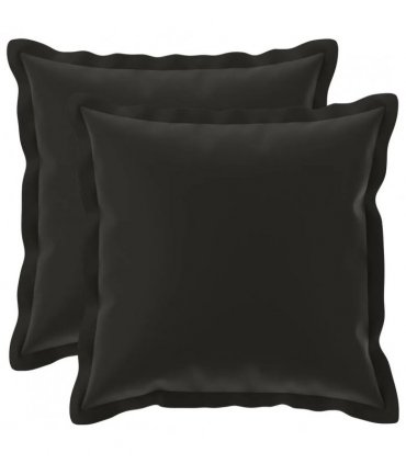 vidaXL Cushion Cover 2 pcs HOUTEN Black 50 x 50 cm Polyester