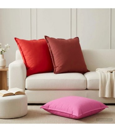 vidaXL Cushion Cover 2 pcs HOUTEN Pink 80 x 80 cm Polyester